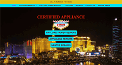 Desktop Screenshot of certifiedappliancelv.com